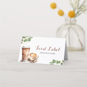 Coffee Love is Brewing  Food Label  App Appointment Card