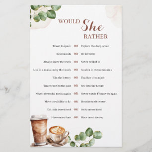 Coffee Love is Brewing Would She Rather Game