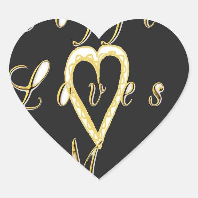 Coffee love me. heart sticker (Front)