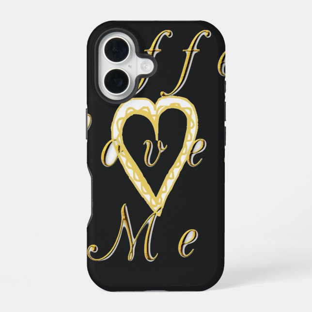 Coffee love me. iPhone 16 case (Back)