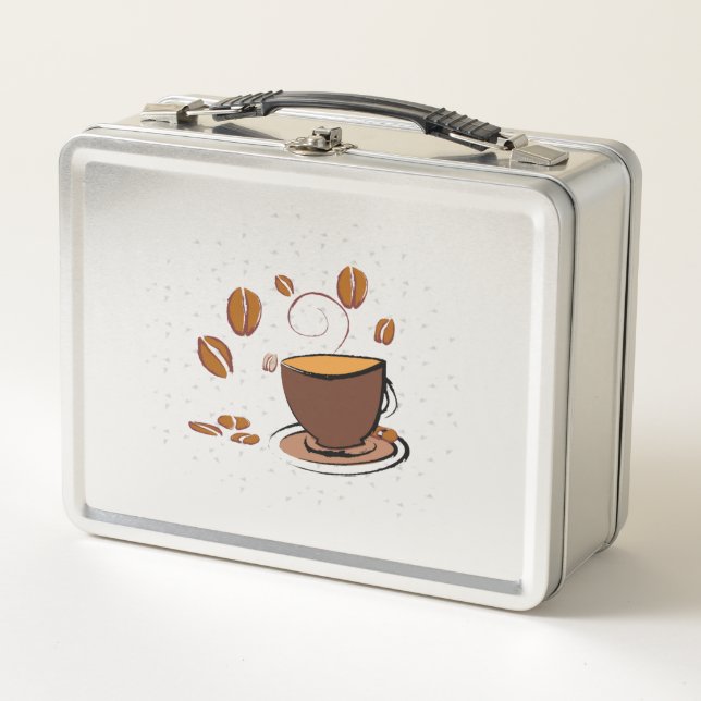 Coffee Love Metal Lunch Box (Front)