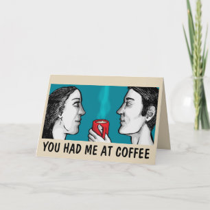 COFFEE LOVE ROMANCE GREETING CARDS