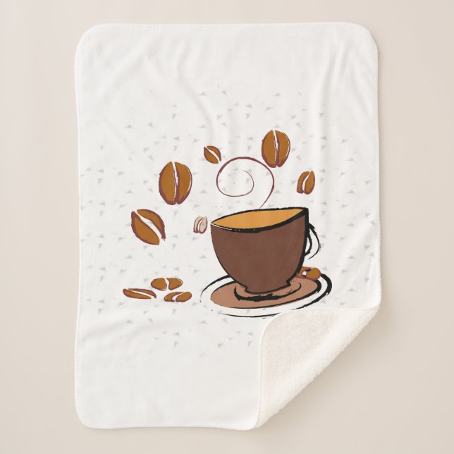 Coffee Love Sherpa Blanket (Front)
