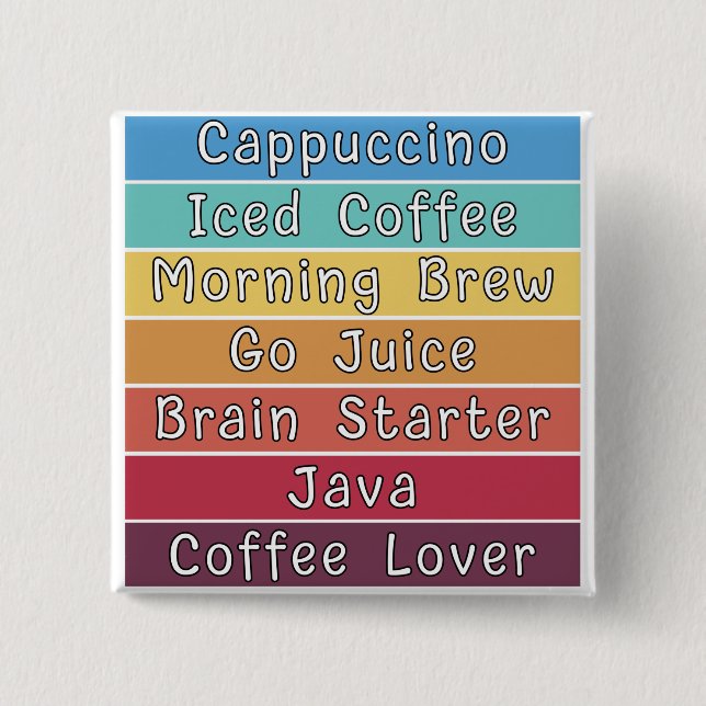 Coffee Lover   15 Cm Square Badge (Front)