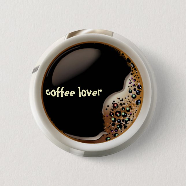 Coffee Lover 6 Cm Round Badge (Front)