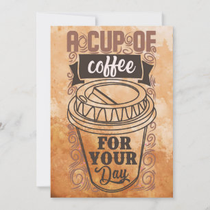 Coffee Lover A Cup Of Coffee Invitation
