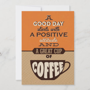 Coffee Lover A Good Day Starts With A Great Coffee Thank You Card