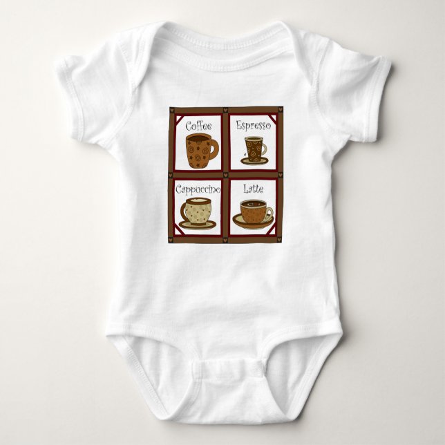 Coffee Lover Baby Bodysuit (Front)
