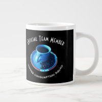 Coffee Lover Blue Cup and Saucer Personalised