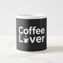 Coffee Lover Bold Typography Mug - Minimalist Blac
