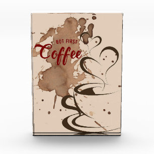 Coffee Lover But First Coffee Photo Block