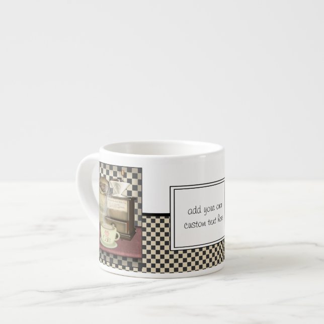 Coffee Lover Café Personalised Espresso Cup (Front Left)