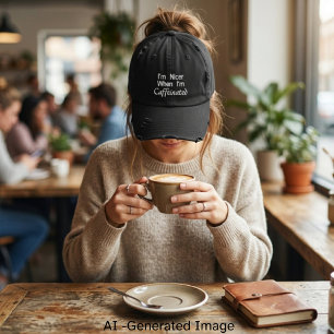 Coffee Lover Caffeinated Embroidered Hat