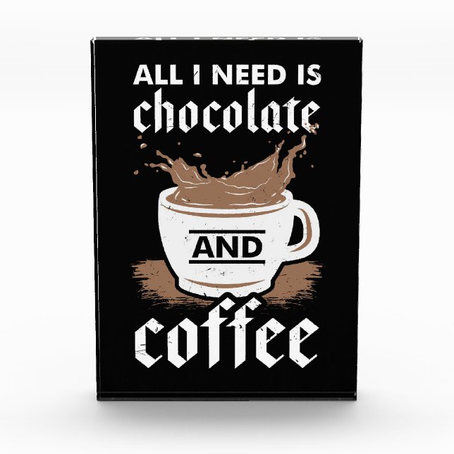 Coffee Lover Chocolate And Coffee Photo Block (Front)