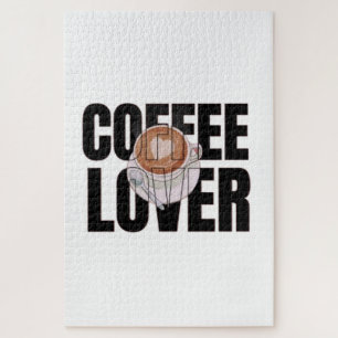 Coffee Lover – Coffee Addict Morning Caffeine Desi Jigsaw Puzzle