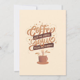 Coffee Lover Coffee And Jesus Invitation