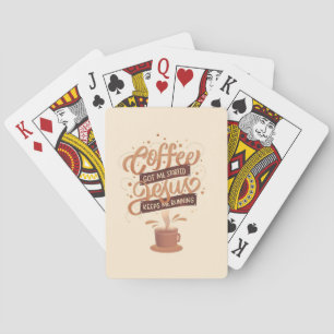 Coffee Lover Coffee And Jesus Playing Cards
