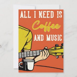 Coffee Lover Coffee And Music Invitation