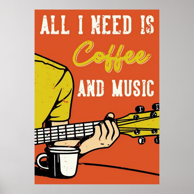 Coffee Lover Coffee And Music Poster (Front)