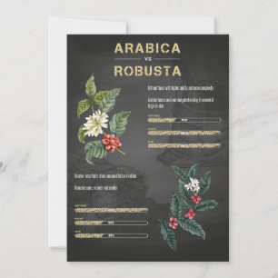 Coffee Lover Coffee Arabica Robusta Invitation