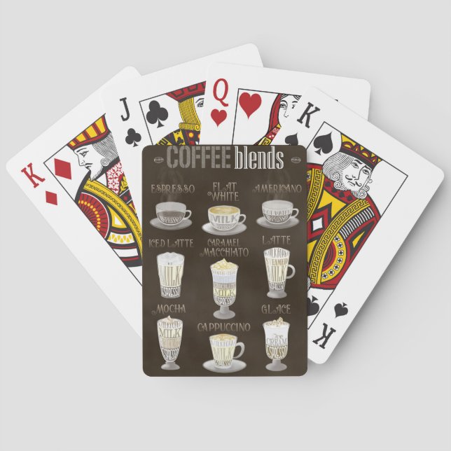 Coffee Lover Coffee Blends All Playing Cards (Back)