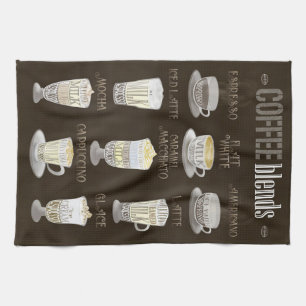 Coffee Lover Coffee Blends All Tea Towel