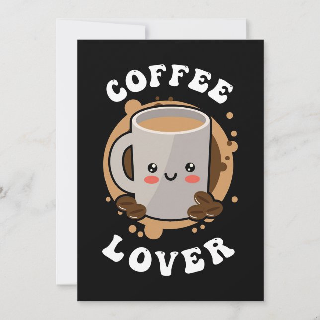 Coffee Lover Coffee Cappuccino Lover Save The Date (Front)