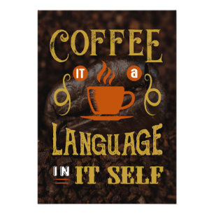 Coffee Lover Coffee Language Photo Print