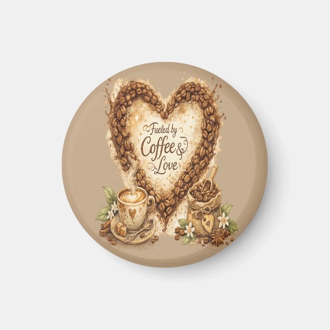 Coffee lover Cosy Vintage  Magnet (Front)