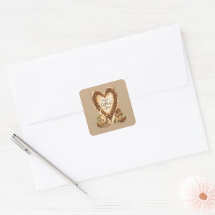 Coffee lover Cosy Vintage Square Sticker