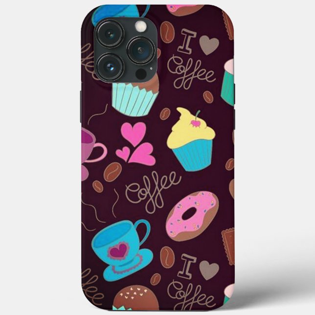 Coffee Lover Cups & Cupcakes Case-Mate iPhone Case (Back)