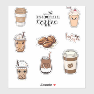 Coffee Lover Custom-Cut Vinyl Laptop Sticker