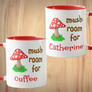 Coffee Lover Cute Fall Forest Funny Mushroom  Mug