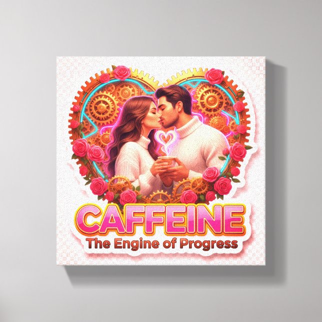 Coffee Lover Daily Ritual Sticker Canvas Print (Front)