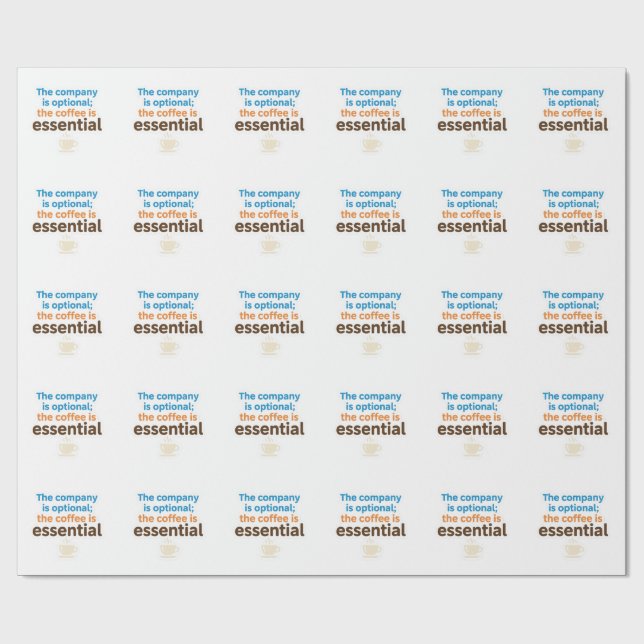 Coffee Lover Daily Ritual Sticker Wrapping Paper (Flat)