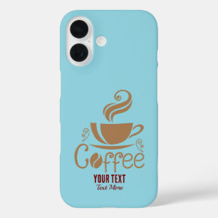 Coffee Lover Design – Minimal Coffee Cup Graphic iPhone 16 Case