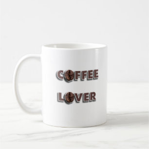 Coffee Lover Design with Real Bean Mug