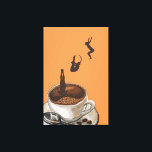 Coffee Lover Diving Pop Art Artwork Orange Dive Canvas Print<br><div class="desc">Coffee Lover Diving Pop Art Artwork Orange Dive Canvas Print

A perfect gift for any coffee lover. 

Cool Orange Pop Art Style Print the perfect artwork to inspire the imagination.</div>