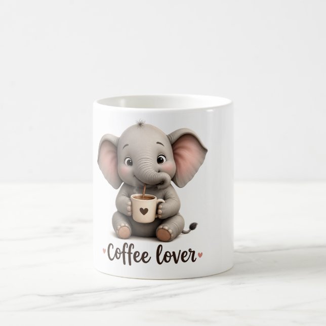 Coffee Lover Elephant Mug (Center)