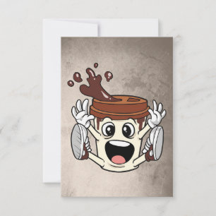 Coffee Lover Funny Coffee Cup Thank You Card