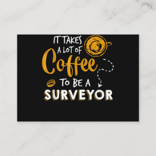 Coffee Lover Funny Surveyor Engineer Construction Enclosure Card