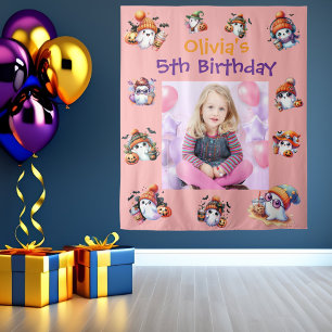 Coffee Lover Ghost Party Backdrop for Kids Party  Tapestry