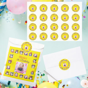 Coffee Lover Ghost Party Sticker for Kids Birthday