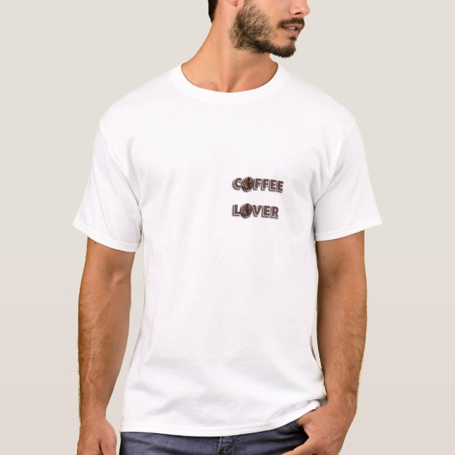 Coffee Lover Gift - Espresso Bean Design T-Shirt (Front)