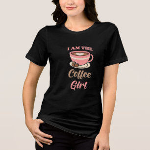 Coffee Lover Girl Cute Coffee Addict Aesthetic T-S Tri-Blend Shirt