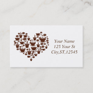 Coffee Lover Heart Thunder_Cove Business Card