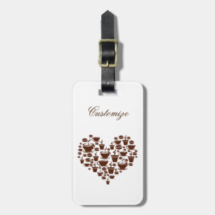 Coffee Lover Heart Thunder_Cove Luggage Tag