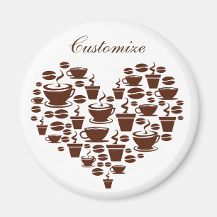 Coffee Lover Heart Thunder_Cove Magnet