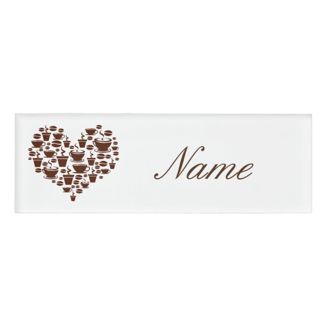 Coffee Lover Heart Thunder_Cove Name Tag (Front)