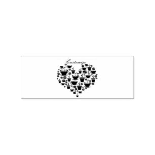 Coffee Lover Heart Thunder_Cove Rubber Stamp